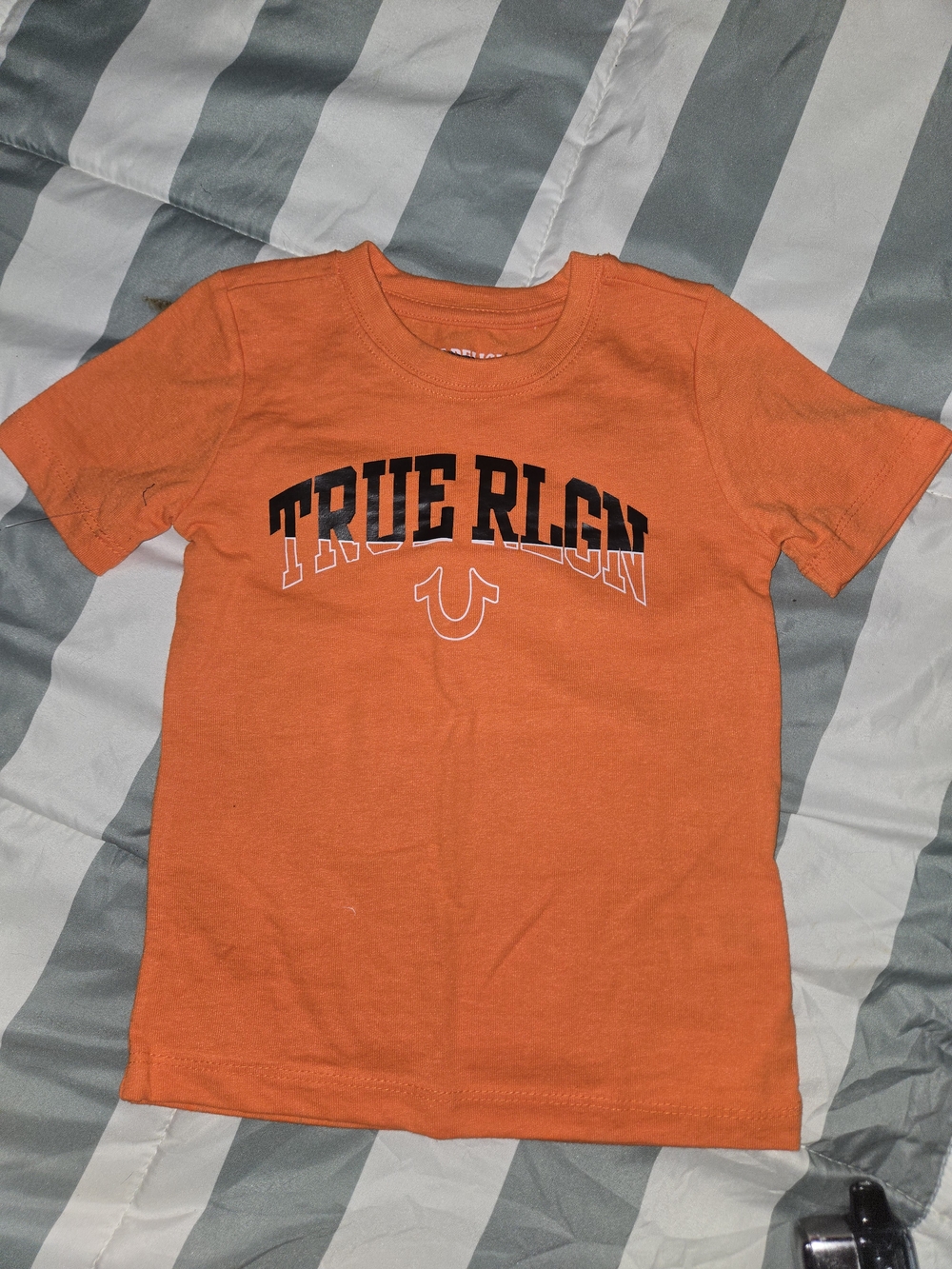 Brand New True Religion Kids Bright Orange Logo Tee